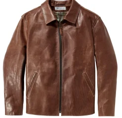 Jacken * Hack Lederware Herren-Pferdelederjacke Pull-up Braun