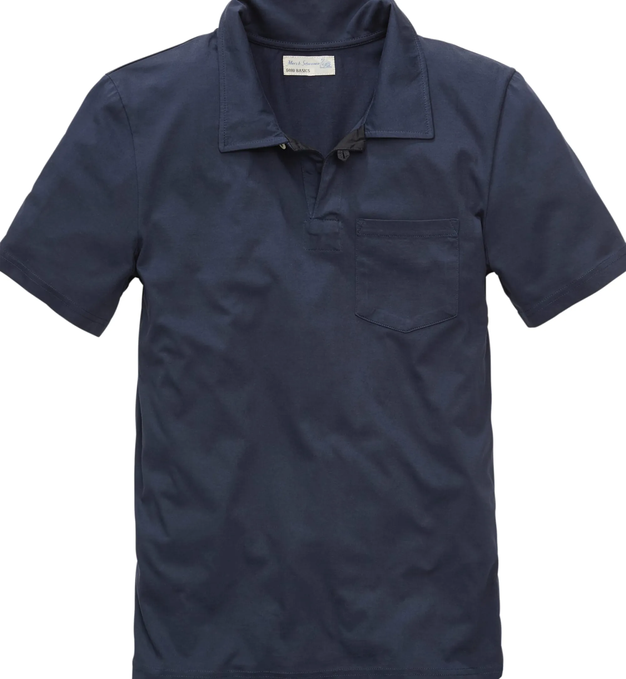 Shirts * Merz b. Schwanen Herren-Polohirt Dunkelblau