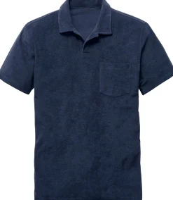 Shirts * Seldom Herren-Poohirt Frottee Dunkelblau