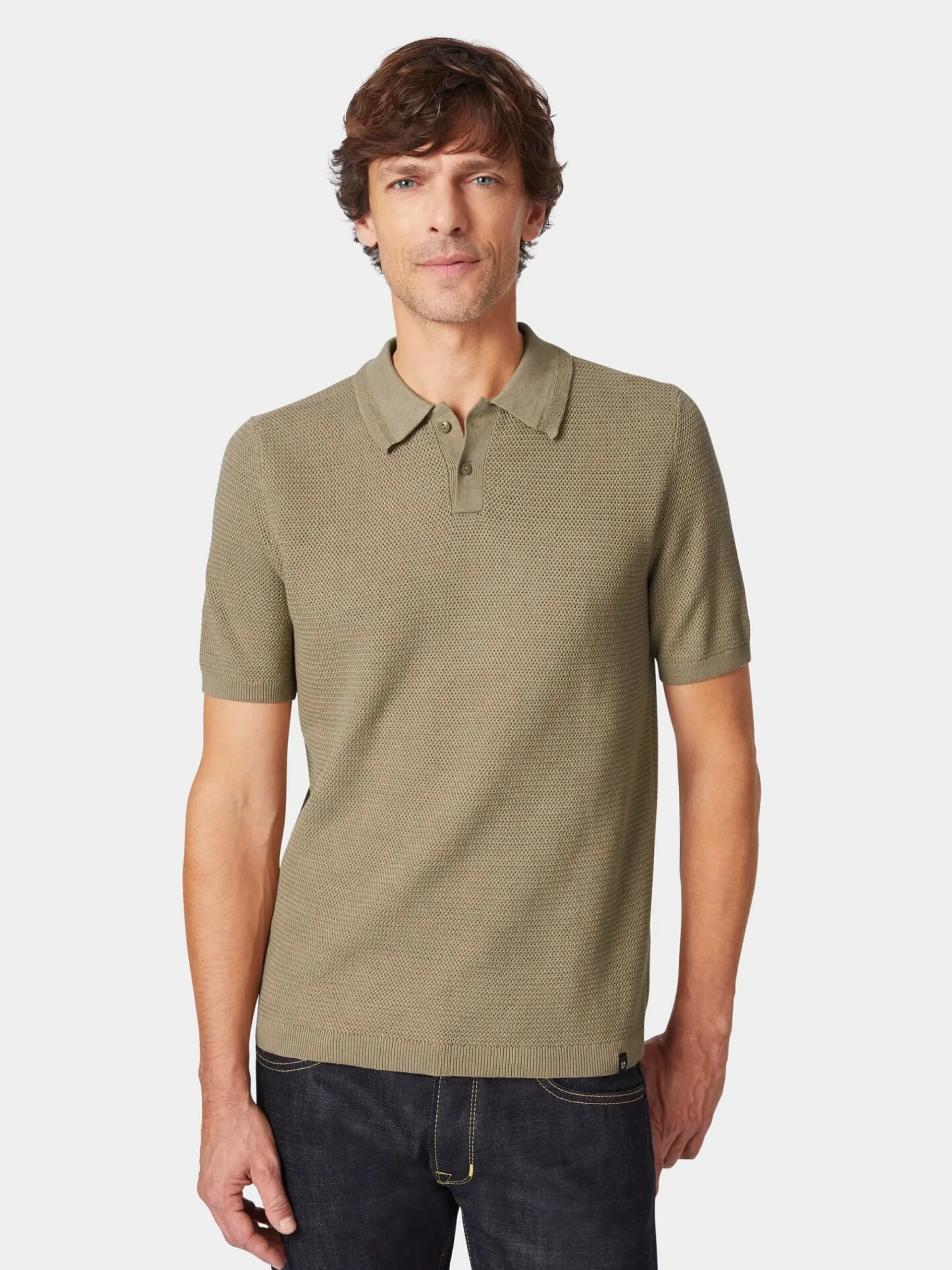 Shirts * Blue de Gênes Herren-Polohirt getrickt