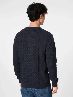 Pullover * Knowledge Cotton Apparel Herrenpullover Aranmuter Navy