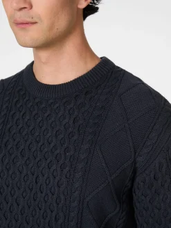 Pullover * Knowledge Cotton Apparel Herrenpullover Aranmuter Navy