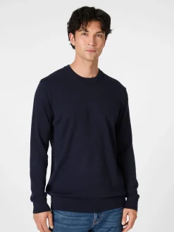 Pullover * Knowledge Cotton Apparel Herrenpullover Merinowolle Navy
