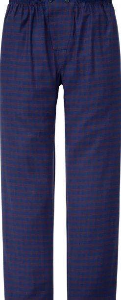 Wäsche * Novila Herrenpyjama Flanell gemustert Blau
