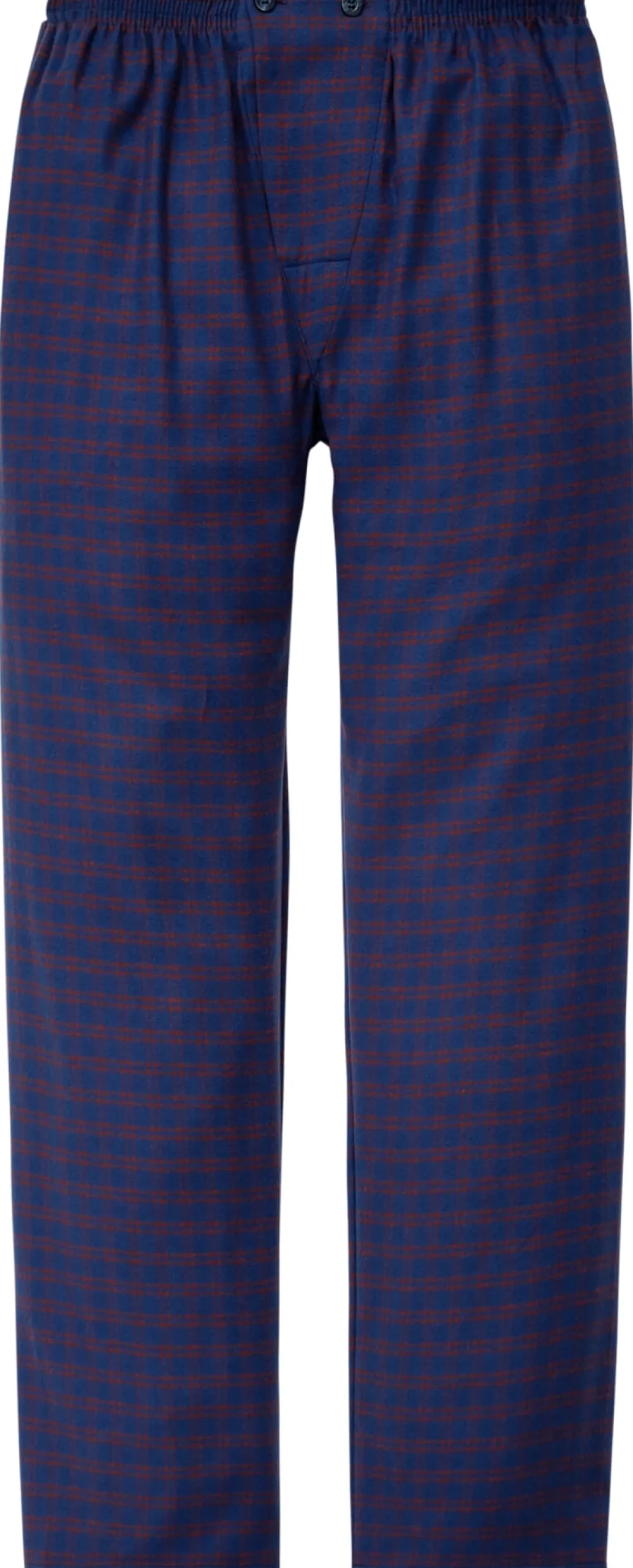 Wäsche * Novila Herrenpyjama Flanell gemustert Blau