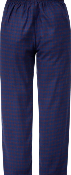 Wäsche * Novila Herrenpyjama Flanell gemustert Blau