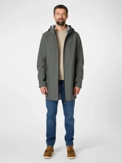 Jacken * Ecoalf Herren-Regenparka ungefüttert Oliv