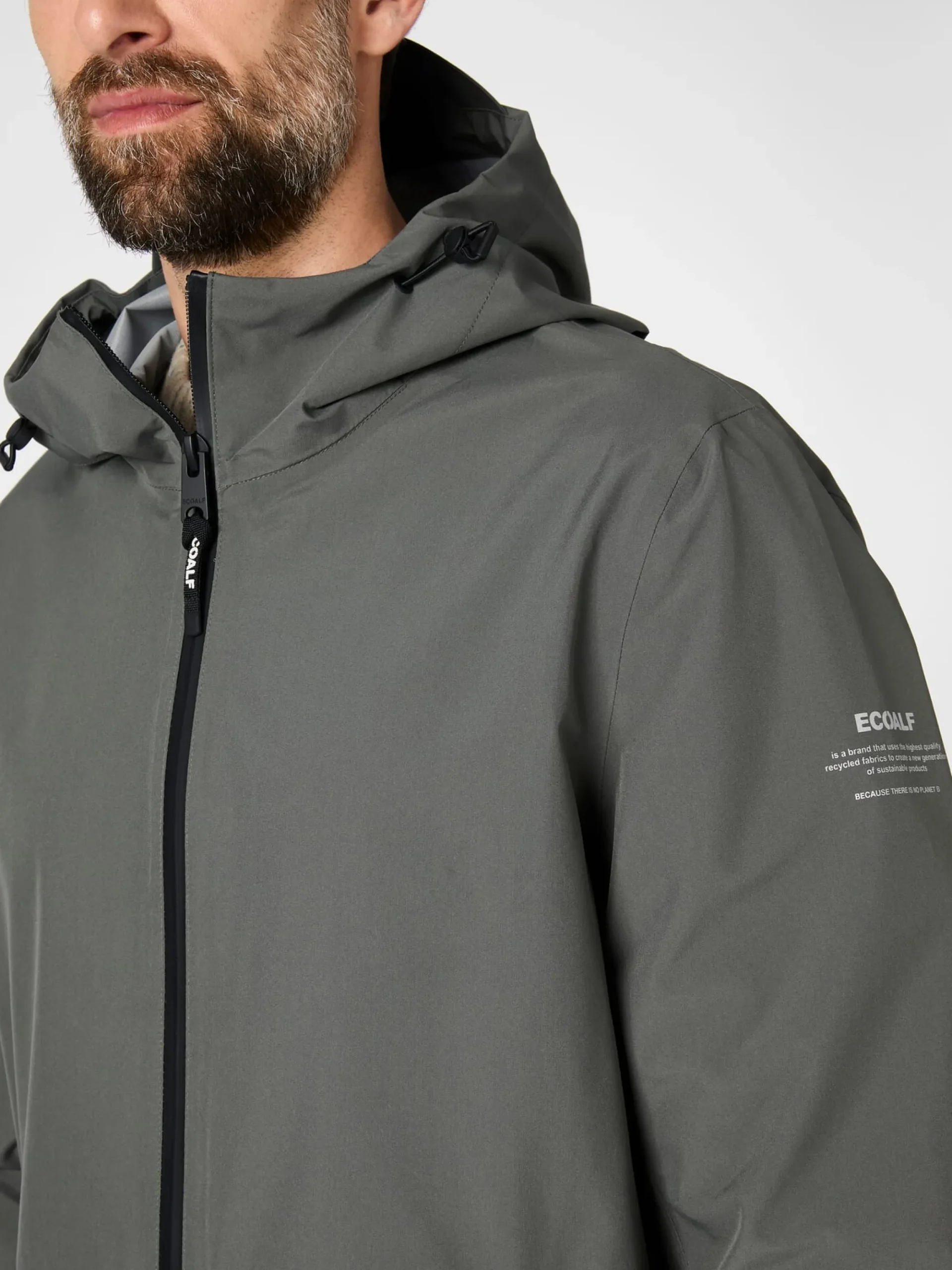 Jacken * Ecoalf Herren-Regenparka ungefüttert Oliv