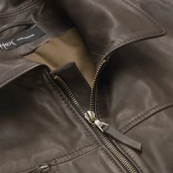 Jacken * Hack Lederware Herren-Rindlederjacke Dunkelbraun