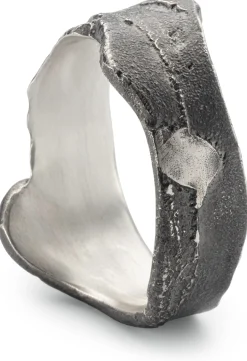 Schmuck * Guthmann Herrenring Sandguss Oxid Anthrazit