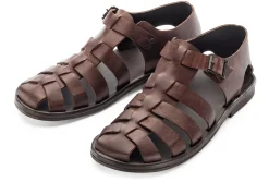 Sandalen * Zeha Herrensandale Leder Dunkelbraun