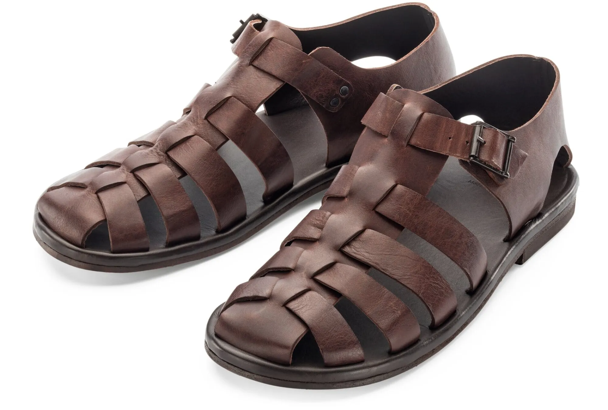 Sandalen * Zeha Herrensandale Leder Dunkelbraun