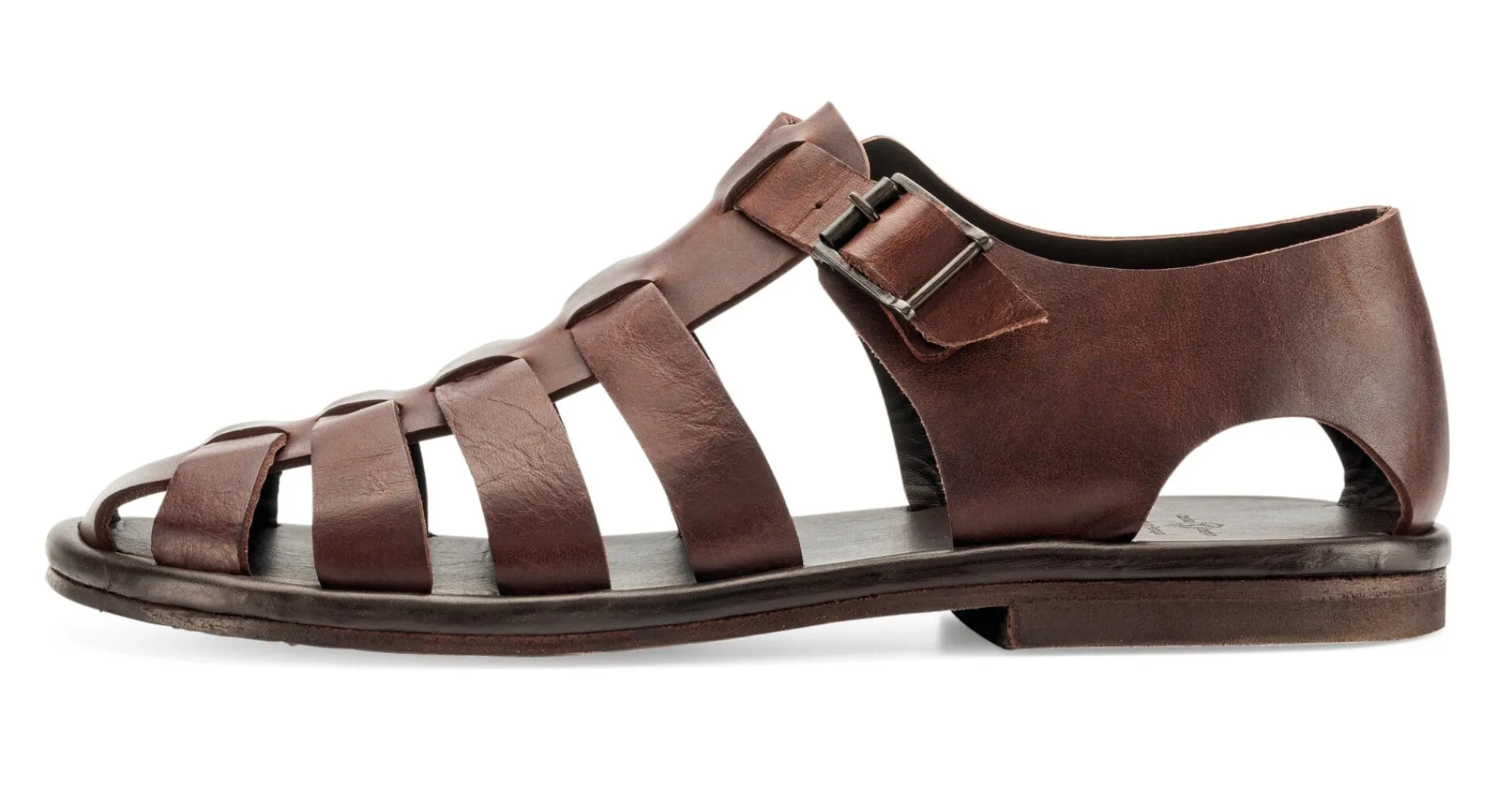 Sandalen * Zeha Herrensandale Leder Dunkelbraun