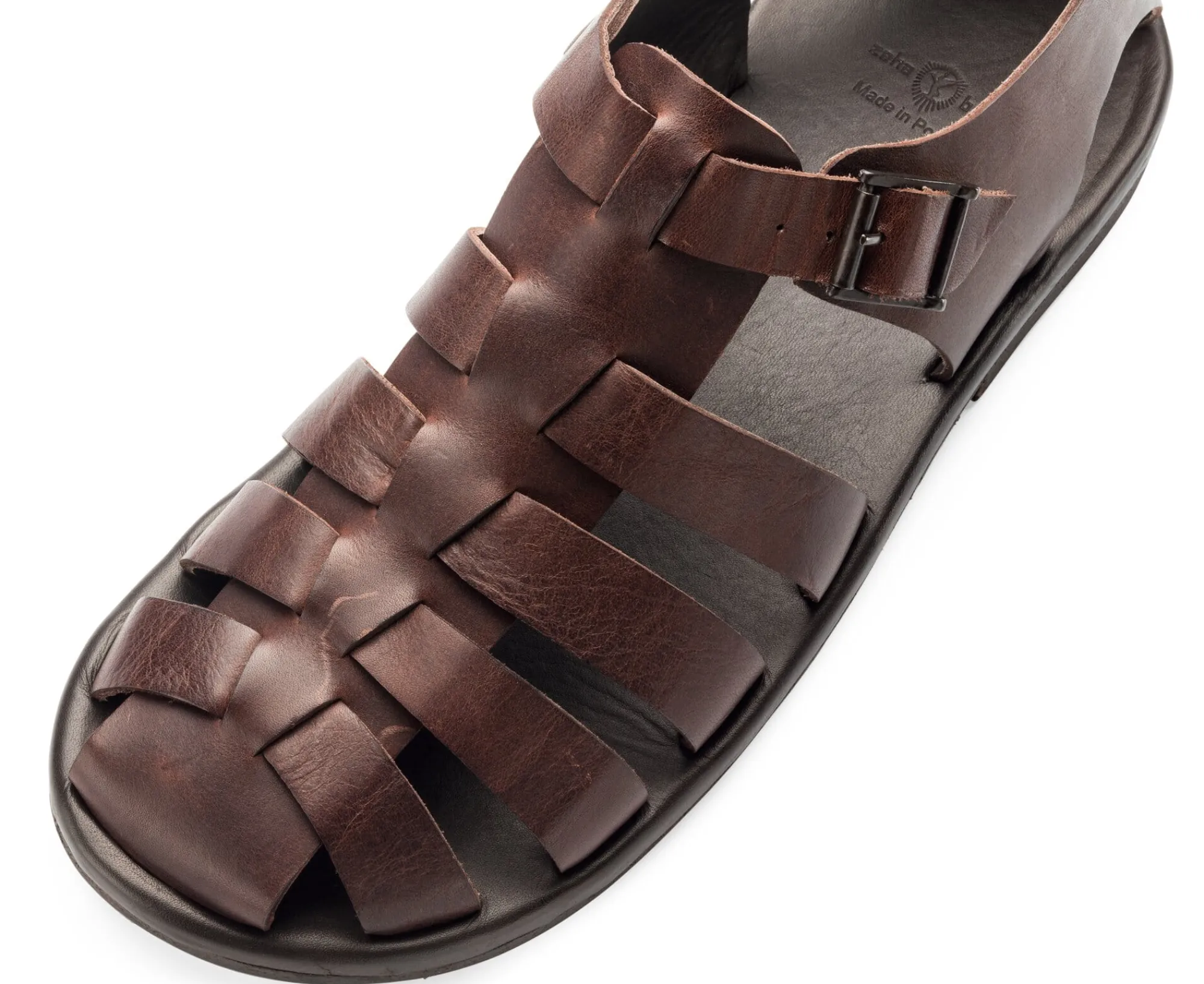 Sandalen * Zeha Herrensandale Leder Dunkelbraun