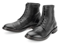Stiefel * MOMA Herren-Schnürboot Schwarz