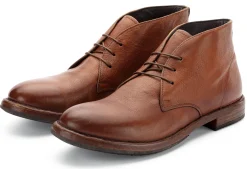 Stiefel * MOMA Herren-Schnürboot Mittelbraun