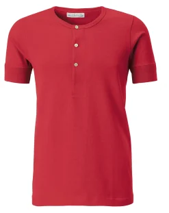 Shirts * Merz b. Schwanen Herrenshirt Jersey Halbarm Rot
