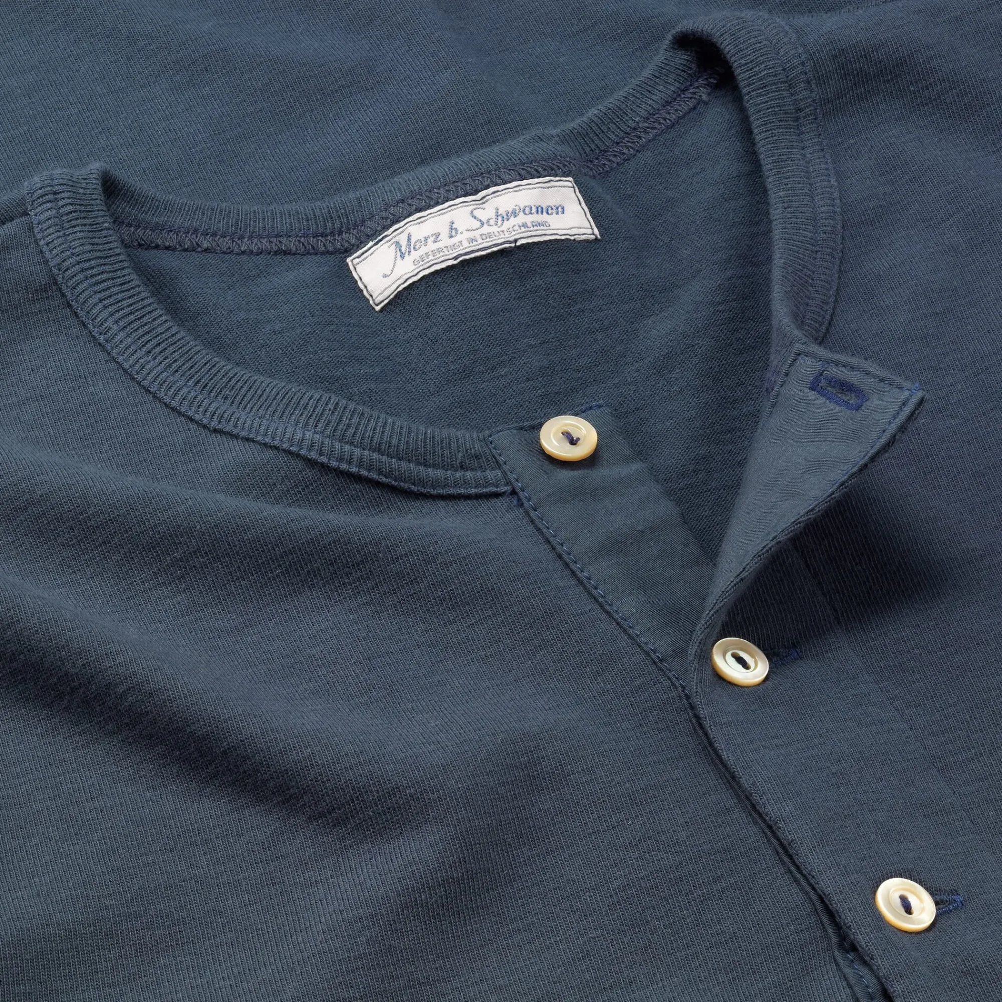 Wäsche|Shirts * Merz b. Schwanen Herrenshirt Jersey Halbarm Dunkelblau