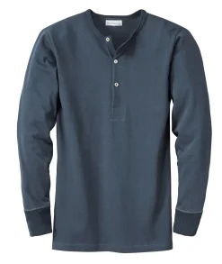 Shirts * Merz b. Schwanen Herrenshirt Jersey Langarm Dunkelblau