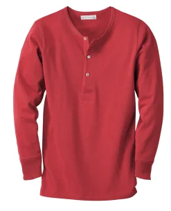 Shirts * Merz b. Schwanen Herrenshirt Jersey Langarm Rot