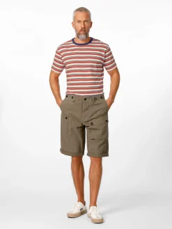 Hosen * Pike Brothers Herrenshorts 19 geknöpft Camel