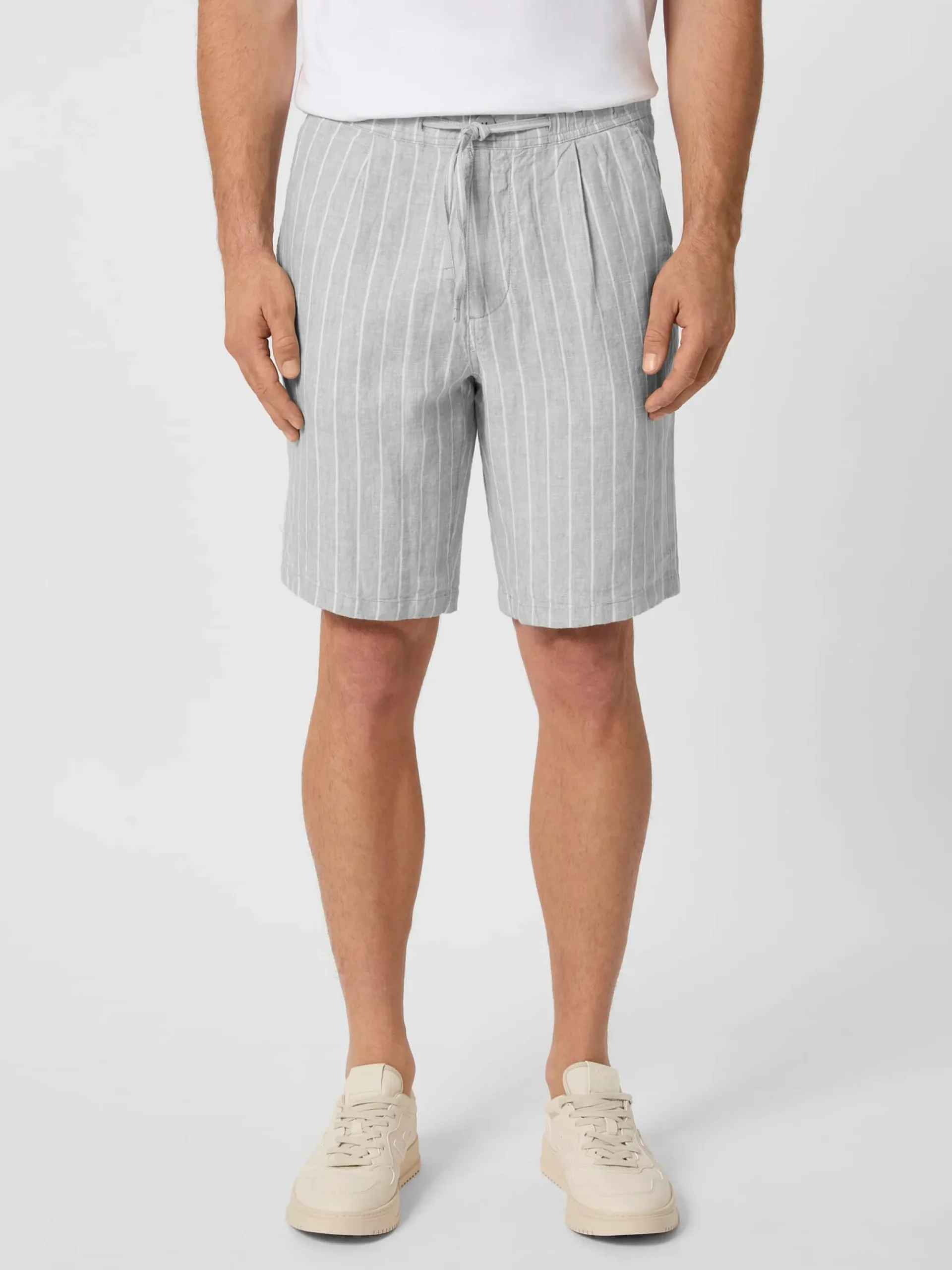Hosen * Knowledge Cotton Apparel Herrenhort einen getreift Grau