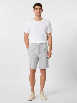 Hosen * Knowledge Cotton Apparel Herrenhort einen getreift Grau