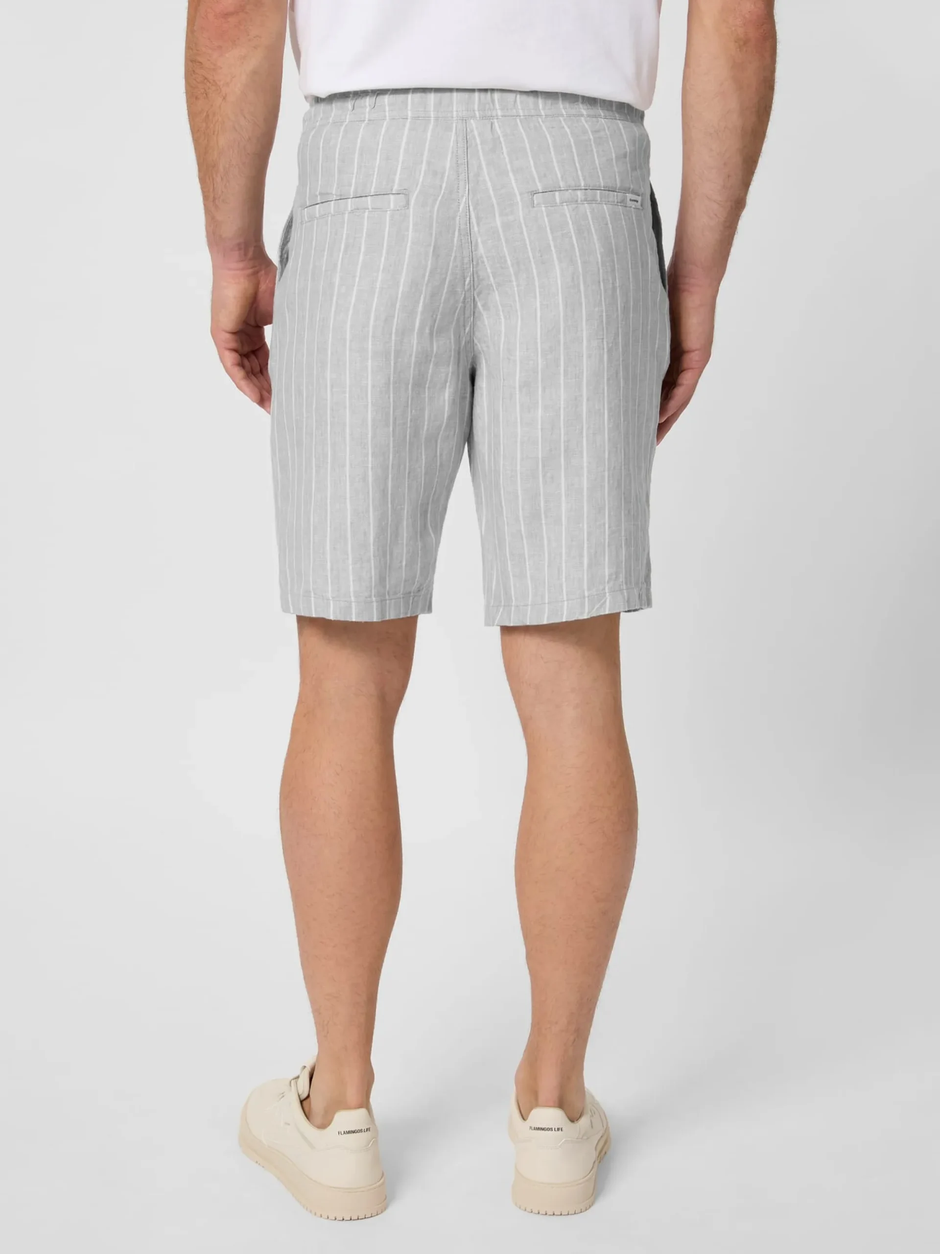 Hosen * Knowledge Cotton Apparel Herrenhort einen getreift Grau