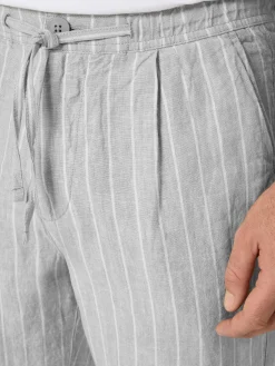 Hosen * Knowledge Cotton Apparel Herrenhort einen getreift Grau