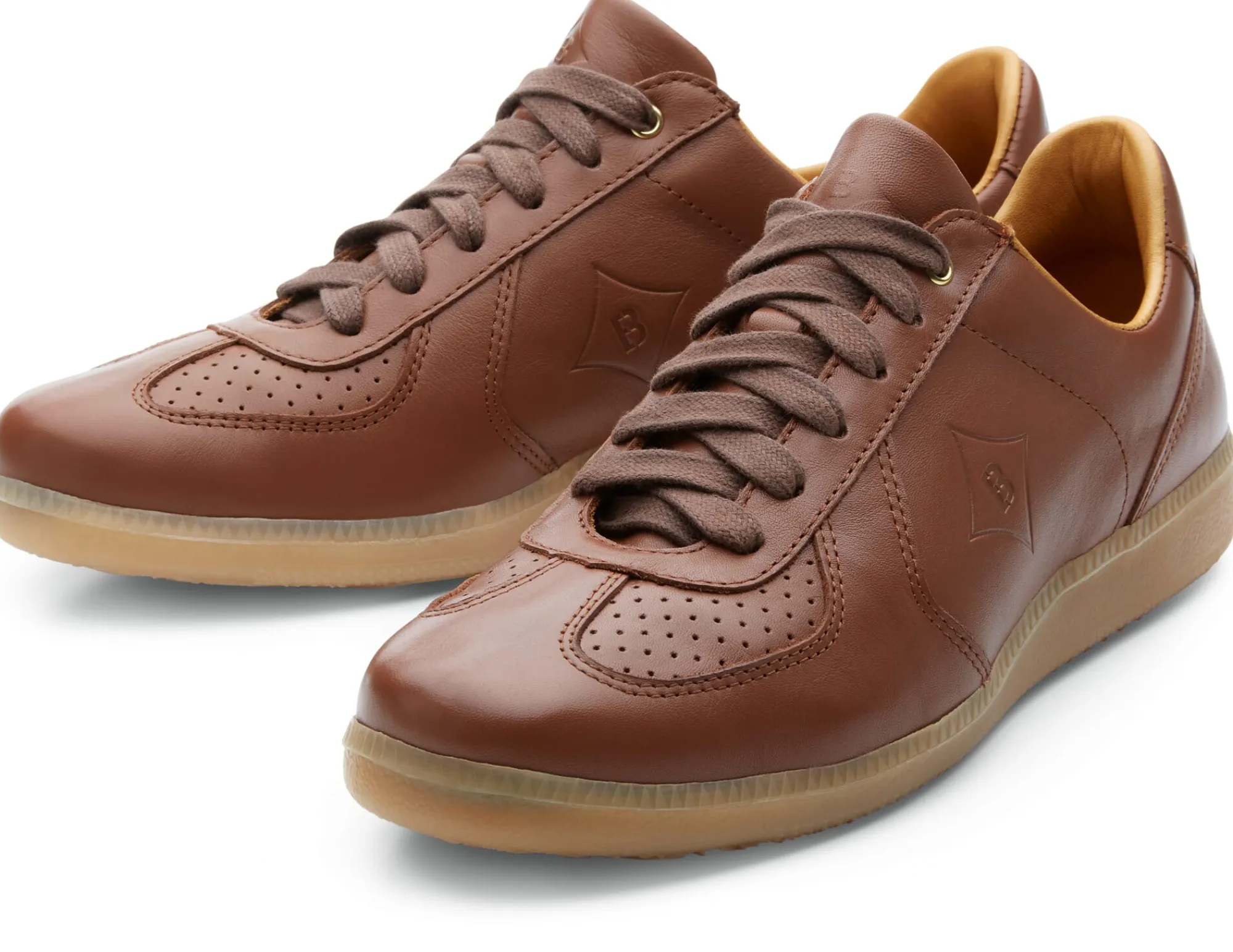 Sneaker|Freizeitschuhe * Brütting Herren-Sneaker Rindleder Braun