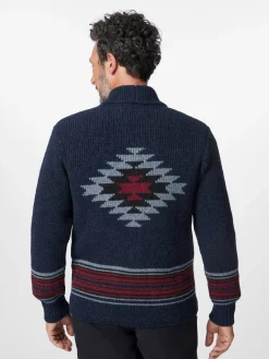 Strickjacken * Maglificio GRP Herren-trickjacke Folk Blau