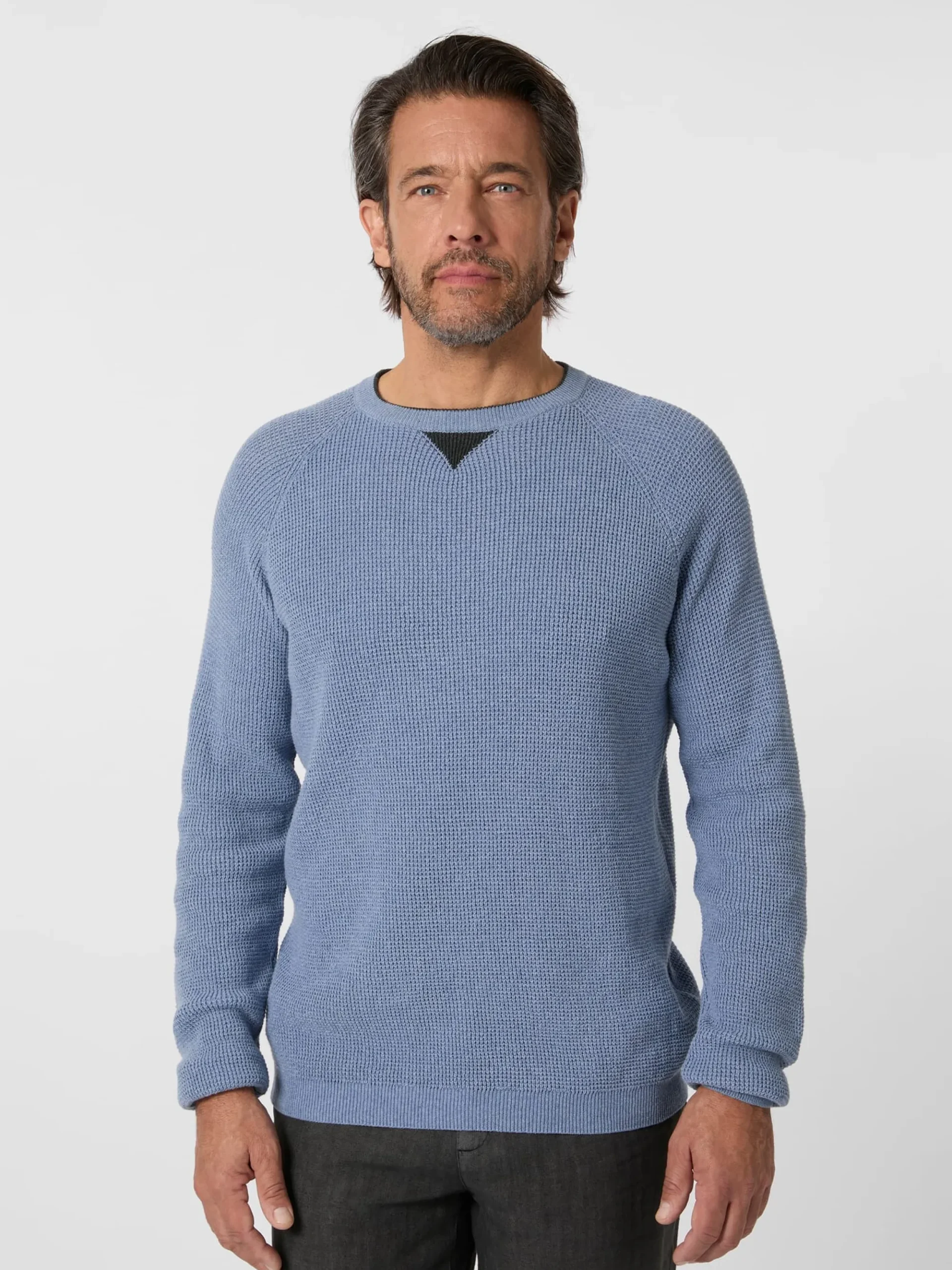Pullover * Rifò Herren-trickpuover Hellblau