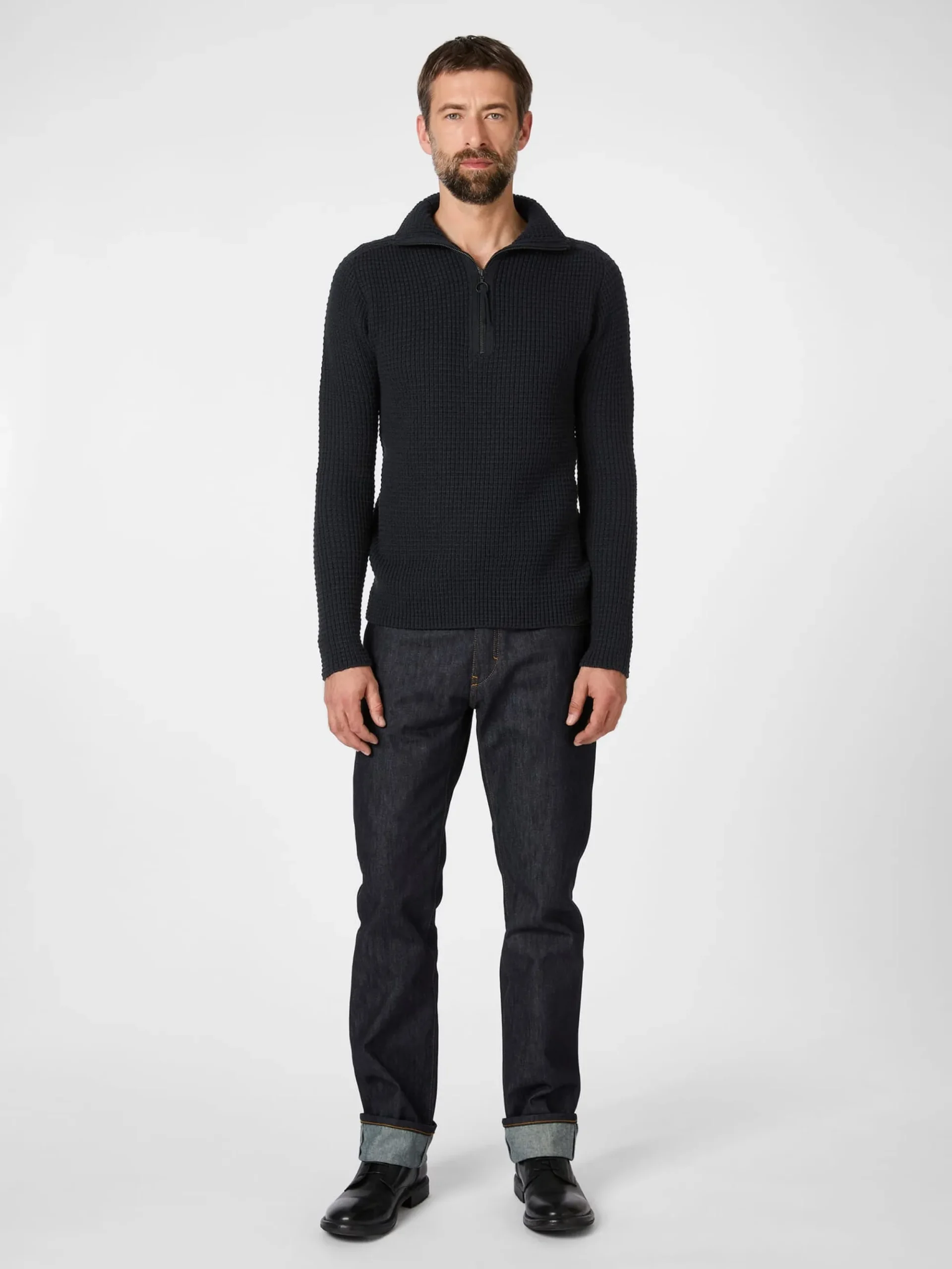 Pullover * Hannes Roether Herren-Stricktroyer Dunkelblau