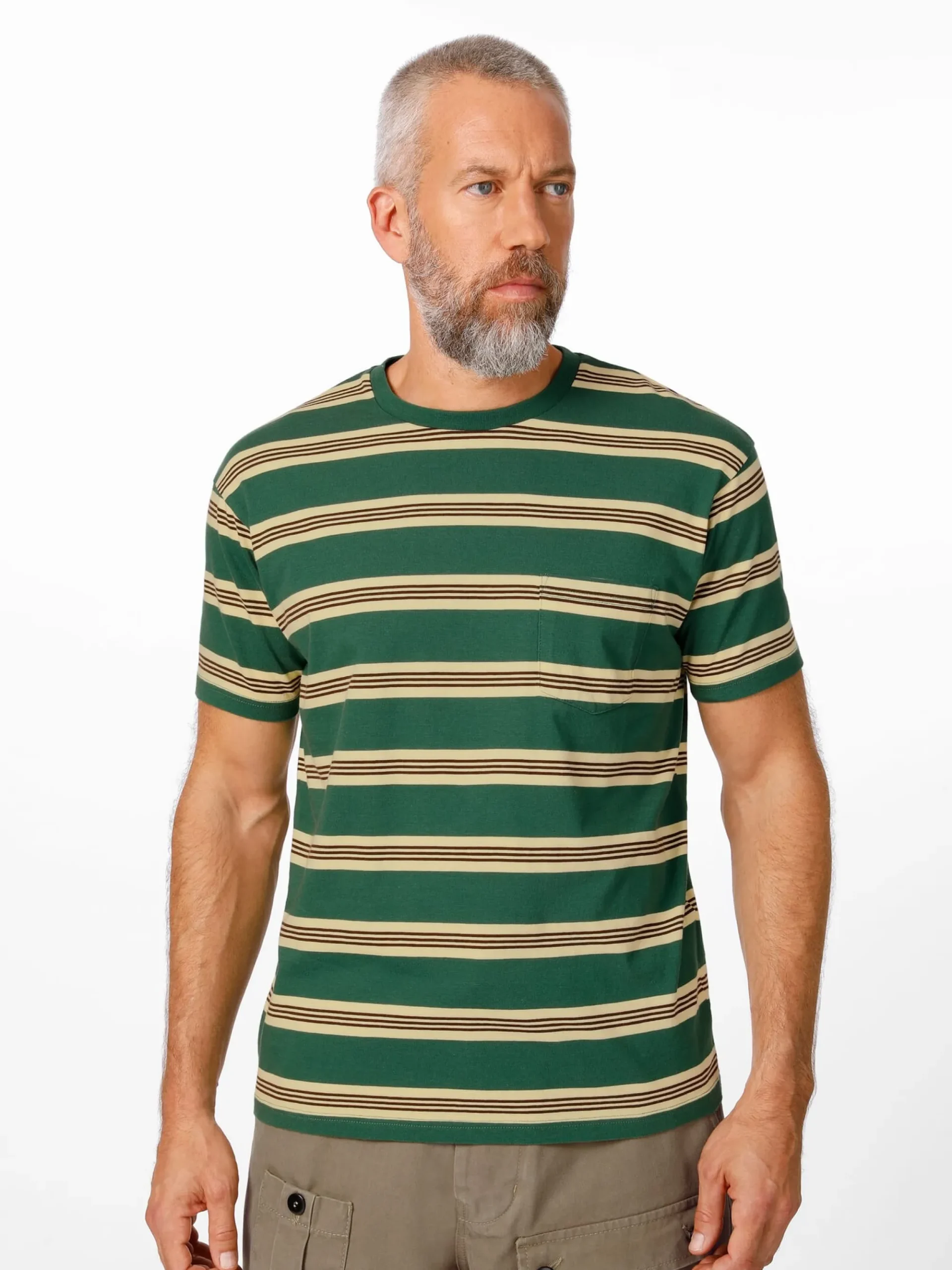 Shirts * Pike Brothers Herren-T-hirt 1971 treifen