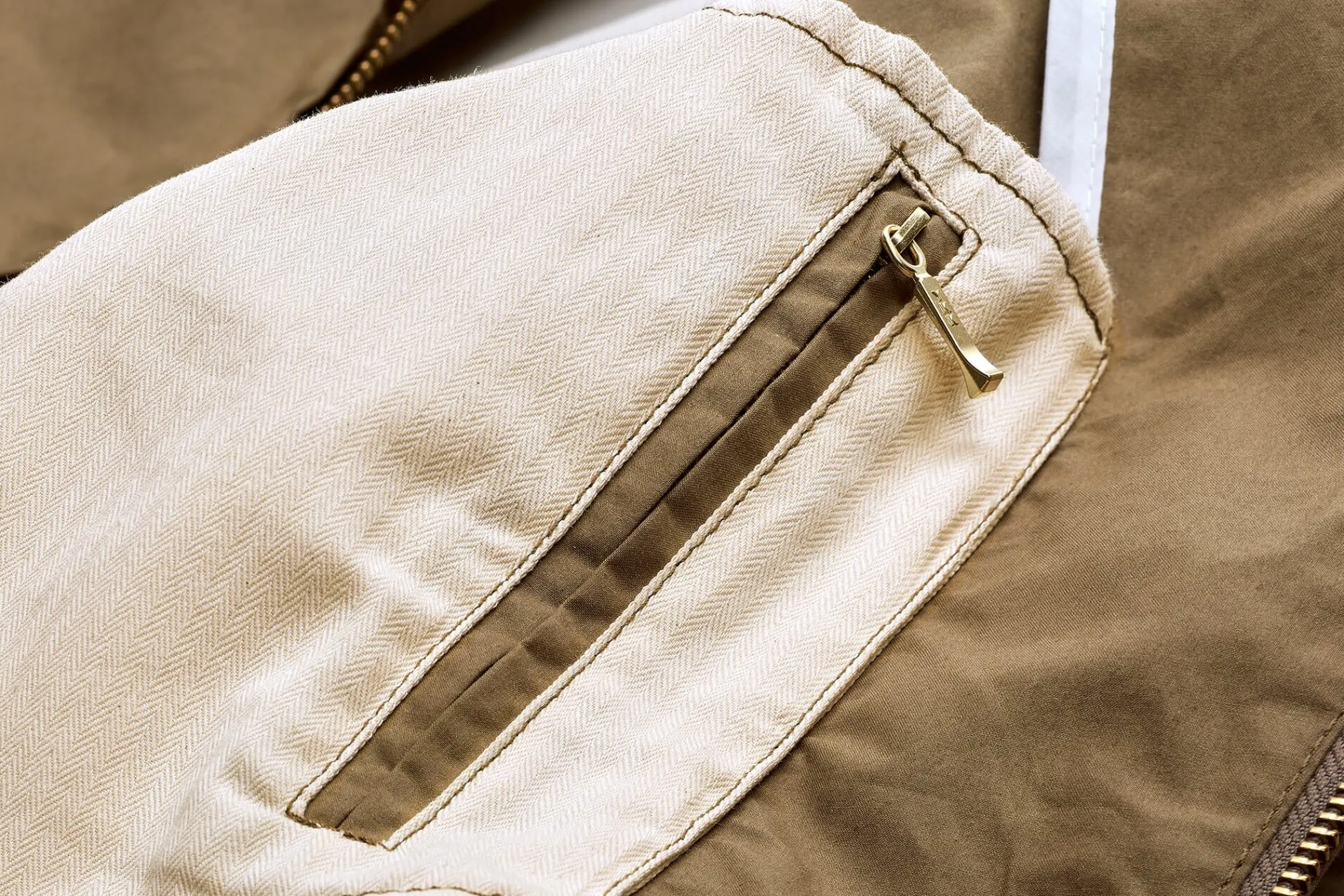 Jacken * Manifattura Ceccarelli Herren-Windjacke Beige