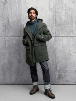 Jacken * Ecoalf Herren-Winterjacke Schiefergrau