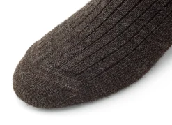 Socken * About Companions Herren-Wollsocke Braunmelange