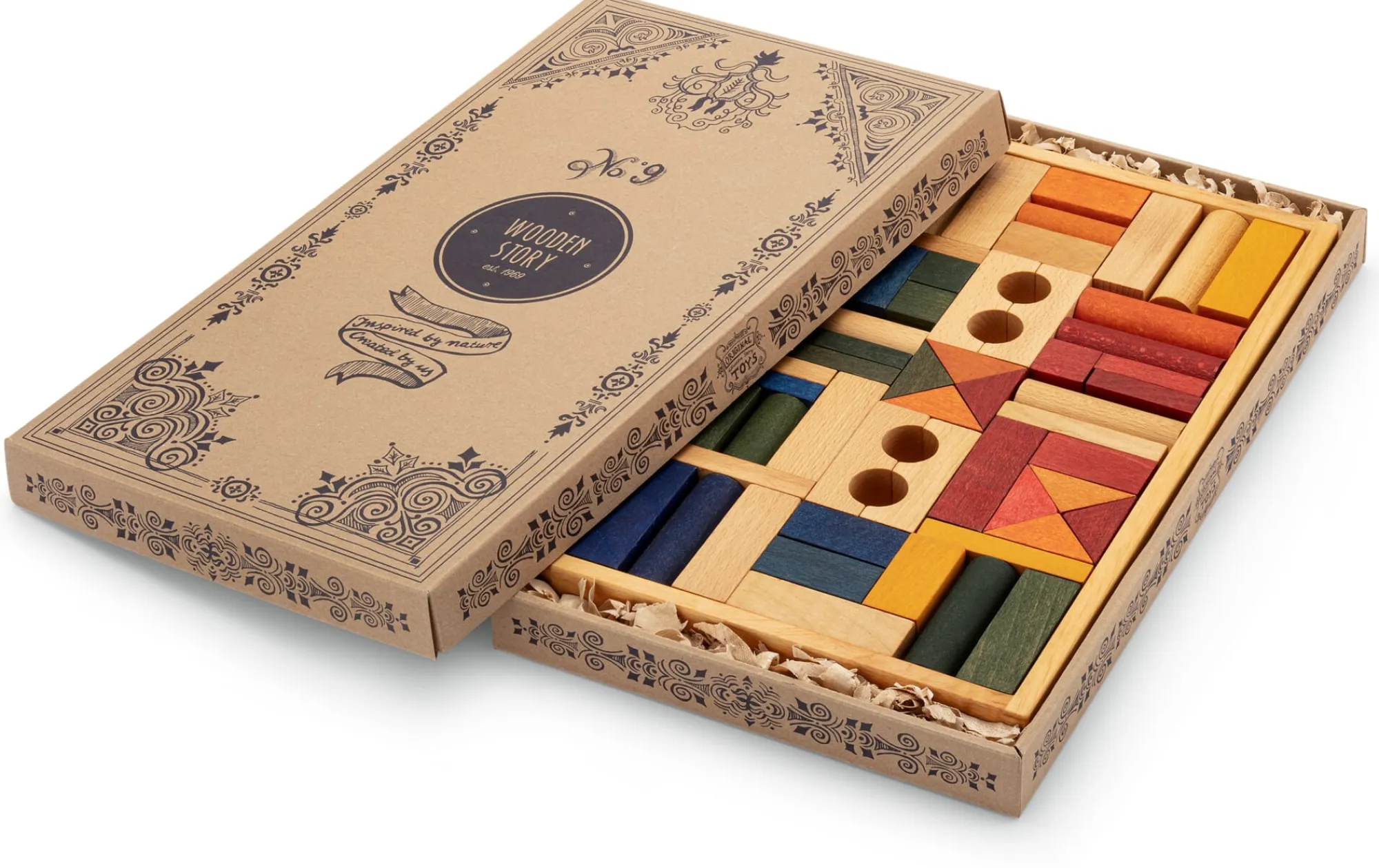 Holzspielzeug|Holzspielzeug * Wooden Story Holzbaukasten bunt