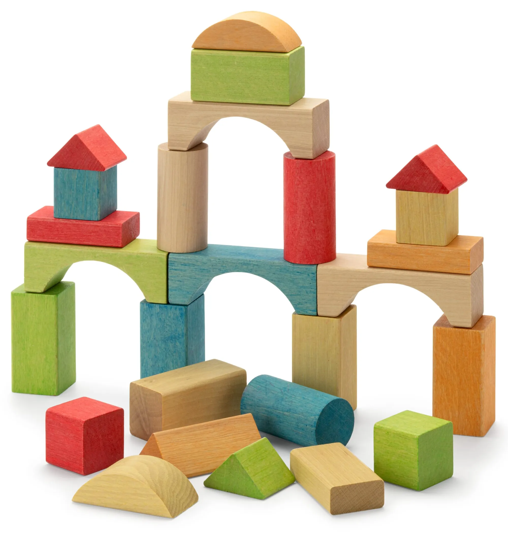 Holzspielzeug|Holzspielzeug * nic - Spiel + Art Holzbauklötze bunt