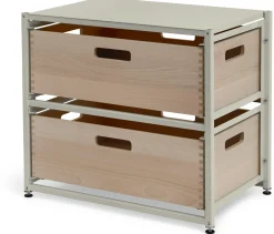 Haushaltsutensilien|Schränke & Regale * MAGAZIN Holzkiste zu Schubladenregal Stellage zwei