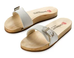 Sandalen|Hausschuhe * Berkemann Holzsandale Weiß