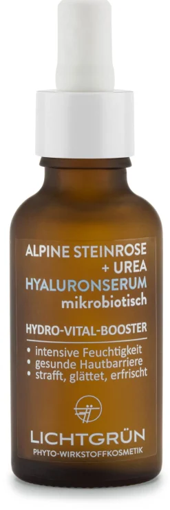 Hautpflege * LICHTGRÜN® Hyaluronserum Alpine Steinrose und Urea