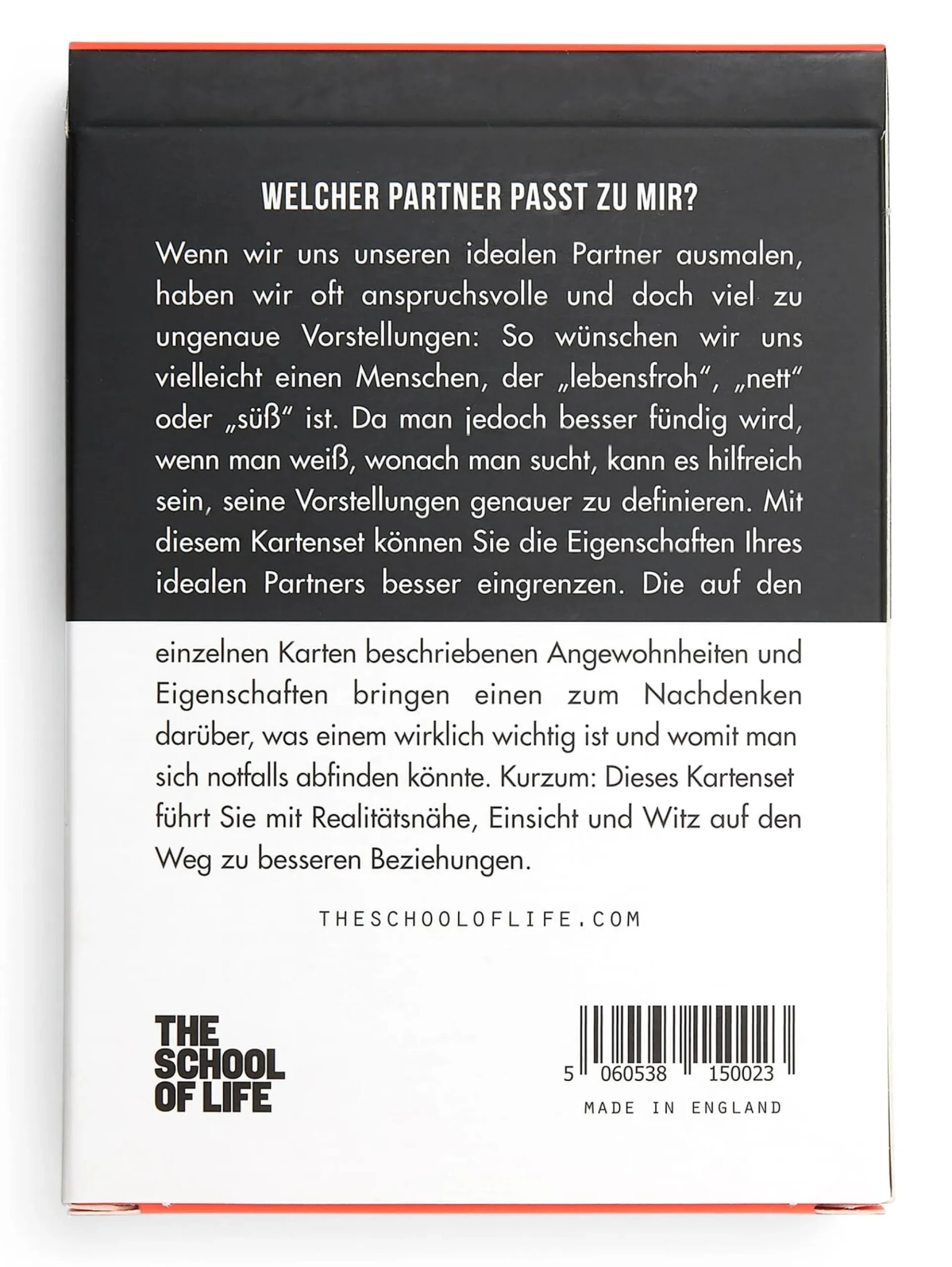 Gesellschaftsspiele * School of Life Karten-Set Welcher Partner passt zu mir?