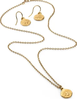 Schmuck * Ménard Kette mit Anhänger Biene, goldplattiert