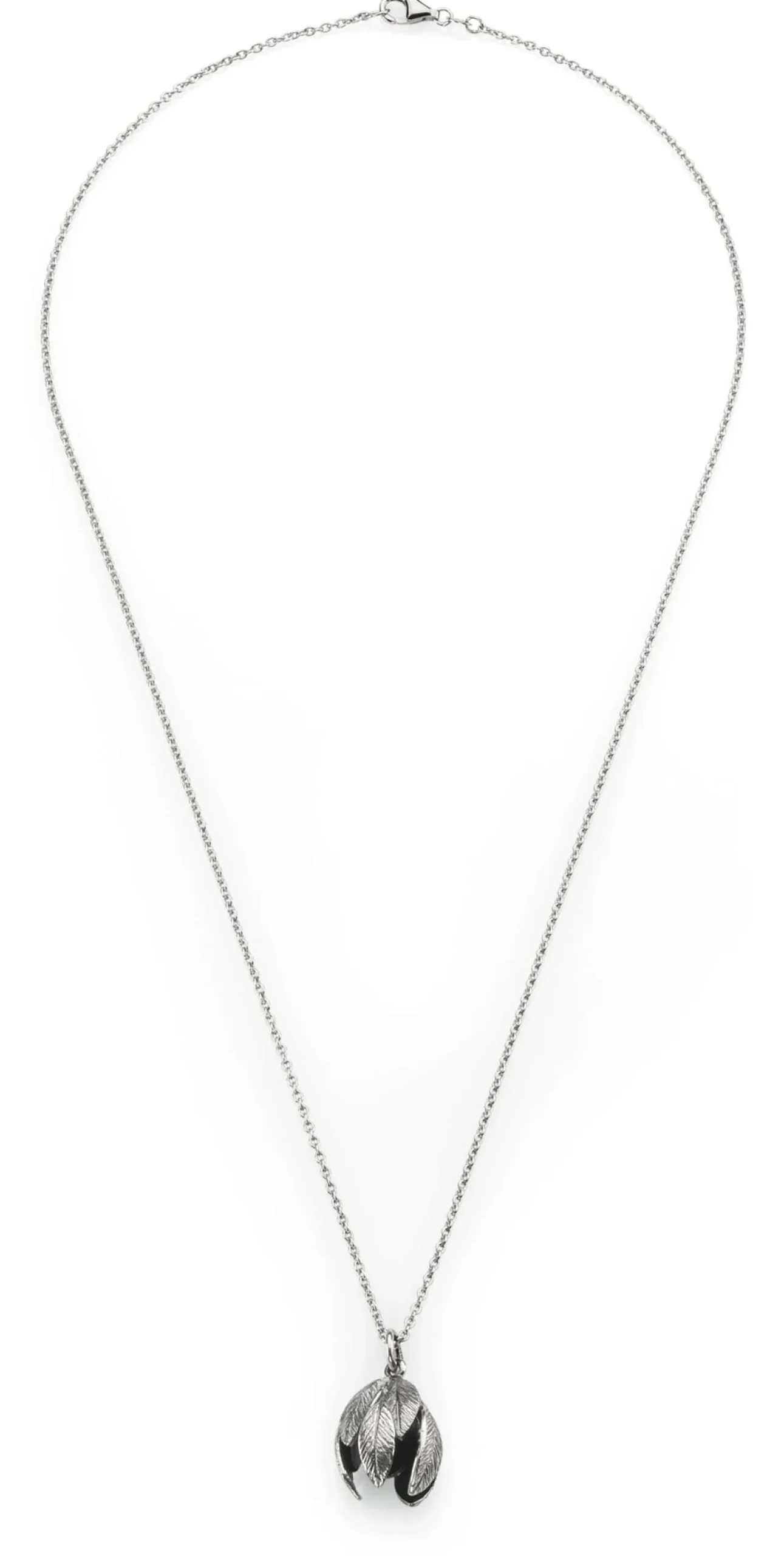 Schmuck * Ménard Kette mit Anhänger Blütenkelch, Silber