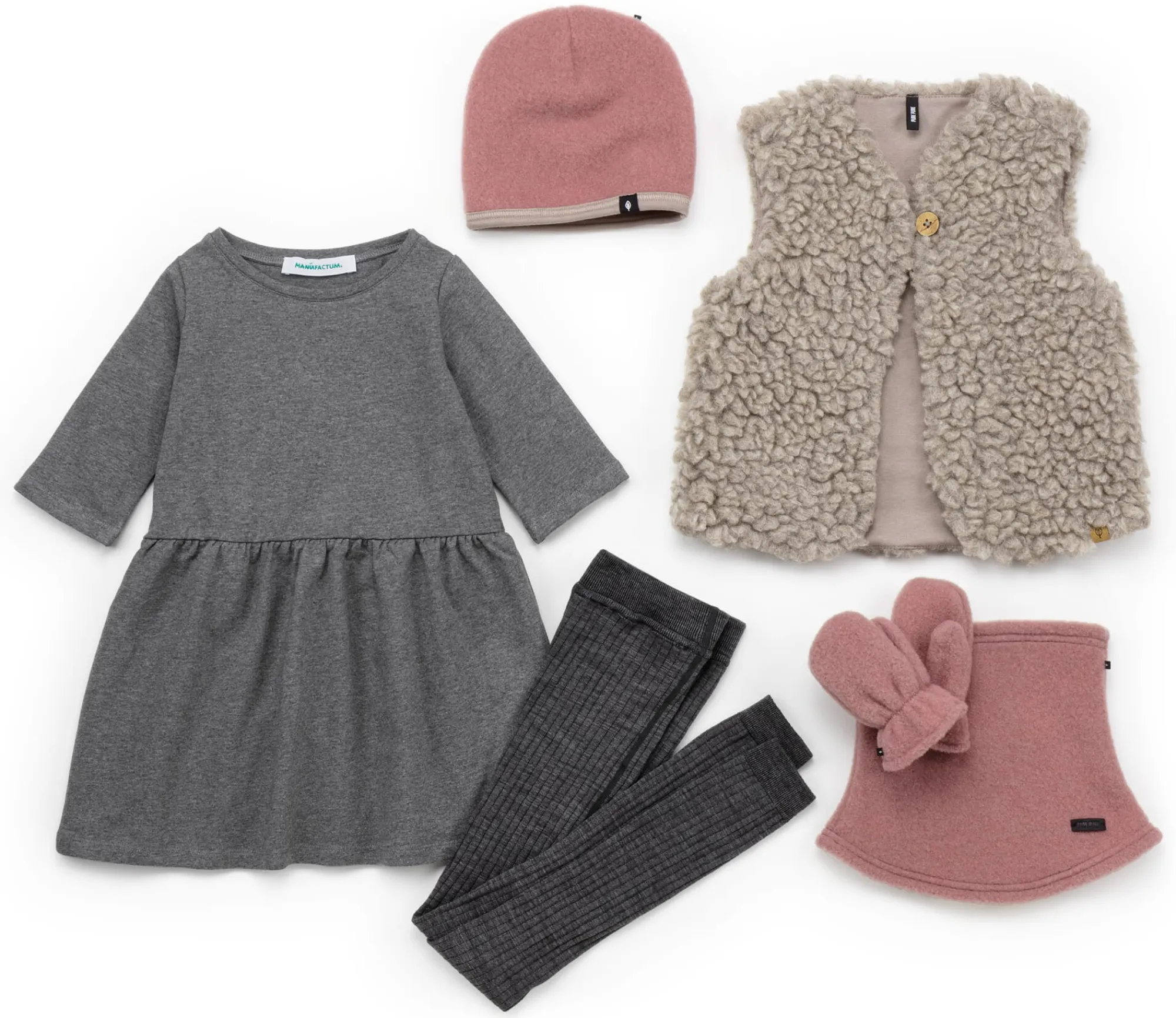 Kinderaccessoires * Pure Pure Kinder-Fäustling Wollfleece Rosé