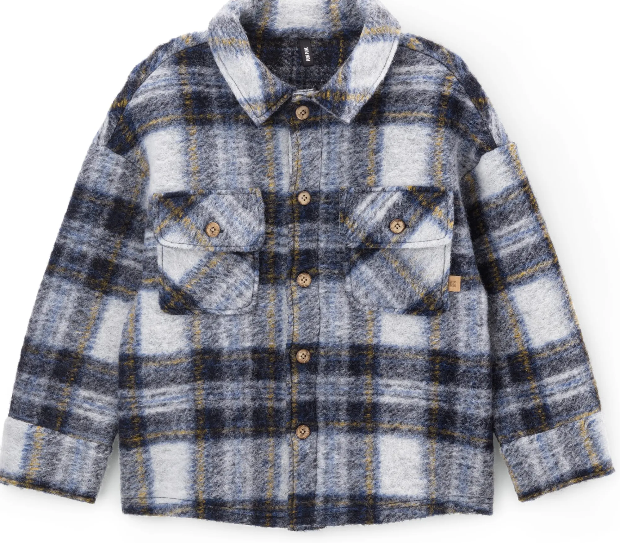 Kinderbekleidung * Pure Pure Kinder-Hemdjacke Wollwalk kariert