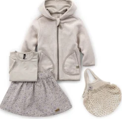 Kinderbekleidung * Pure Pure Kinder-Jacke Baumwollfleece Natur