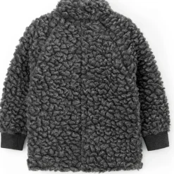 Kinderbekleidung * Pure Pure Kinder-Kragenjacke Wollplüsch Schiefergrau