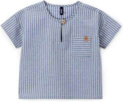 Kinderbekleidung * Pure Pure Kinder-Kurzarmshirt Baumwolle gestreift